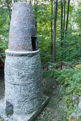 historical industrial stove towers in Vendryne in czechia