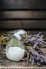 Aroma coffee cup with roasted beans on vintage old background