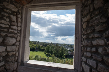 historical medieval castle Ogrodzieniec in southern poland