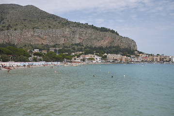 Modello, Italy - September 10, 2018 : View of Mondello
