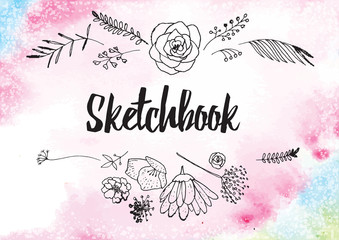 Abstract colorful watercolor background