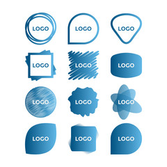 Set of abstract logo icon background vector
