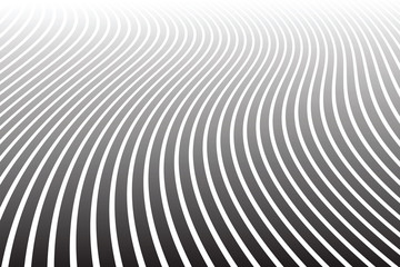 Abstract wavy lines design. Diminishing perspective view.