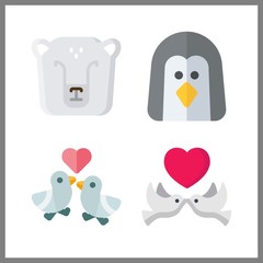 animals icons set. gender, branch, closeup and environment graphic works