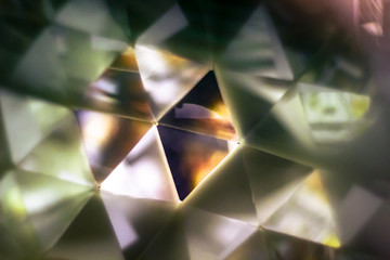 Close-up shoot of reflective background by mirror effect