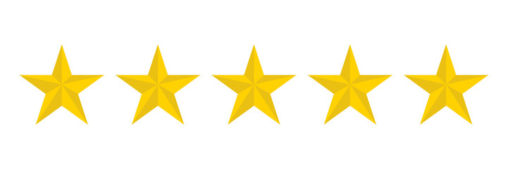 Stars five icon on a white background, vector illustration