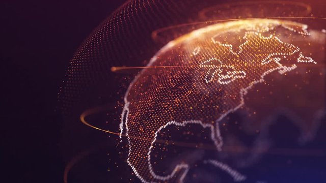 EARTH PARTICULES. breaking news animation