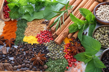 Spices and herbs.