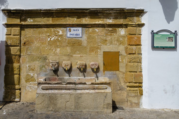 Fountain in village of the Comarca of white villages of Cadiz called Grazalema