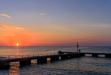 Obraz premium Sonne Sonnenaufgang Mittelmeer