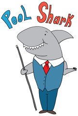 Pool Shark Cartoon Character