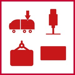 Fototapeta premium port icons set. connector, haber, technology and transport graphic works