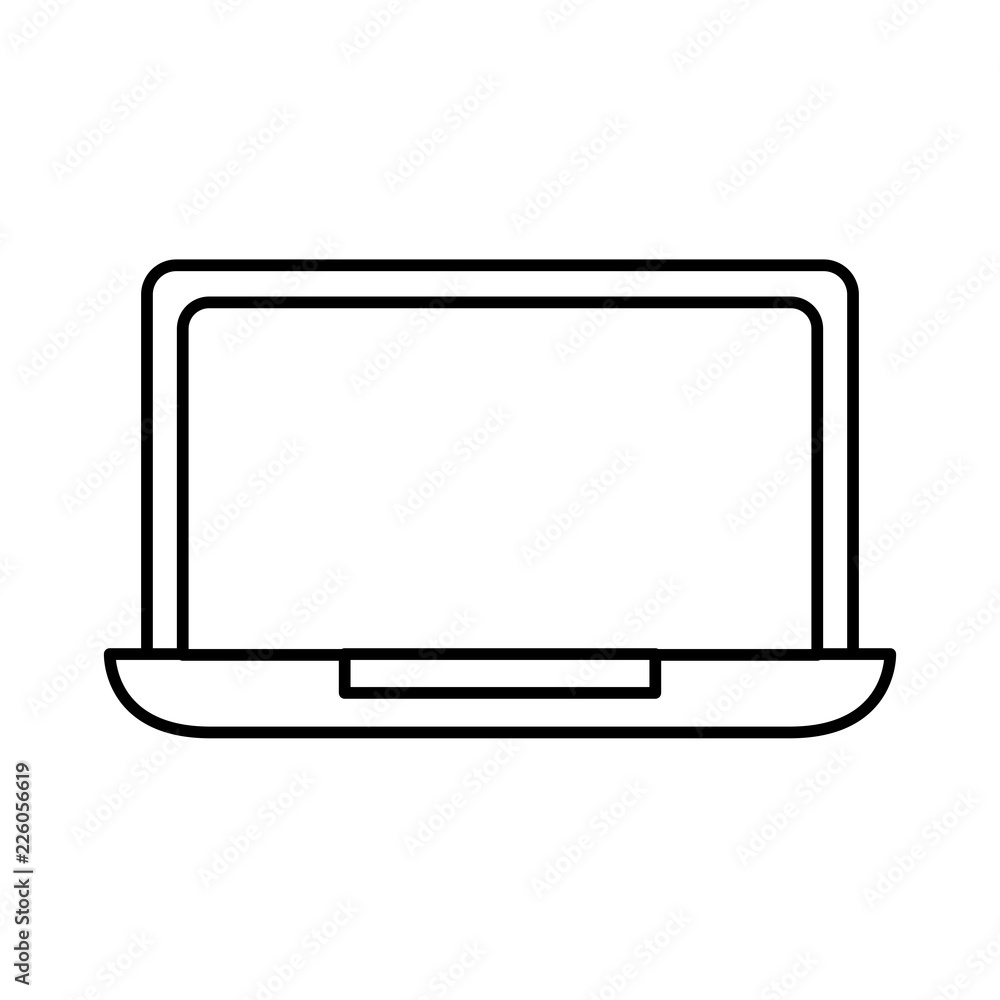 Poster laptop computer device isolated image
