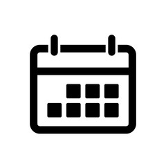 Calendar vector icon, date symbol. Simple illustration, flat design for web or mobile app