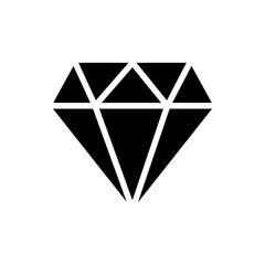 Diamond vector icon, brilliant symbol. Simple illustration, flat design for web or mobile app