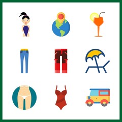 9 lifestyle icons set