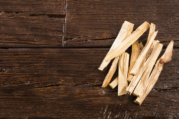 Holy wood or sacred wood - Bursera graveolens. Top view