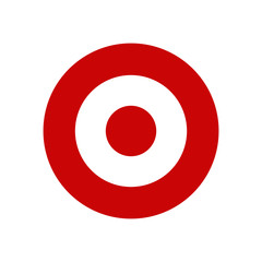 Target vector icon, goal symbol. Simple illustration, flat design for web or mobile app