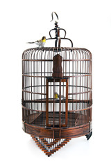 Wood bird cage