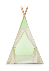 Cozy play tent for kids on white background