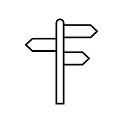 Signpost vector icon, Modern flat sign isolated on white background 