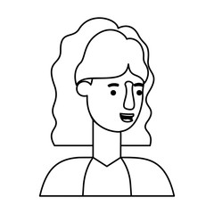 beautiful and young woman character