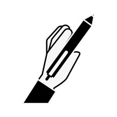 hand holding pen write supply