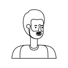 young man with beard avatar character