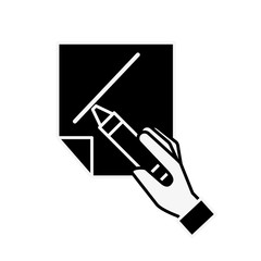 hand holding color crayon paint paper