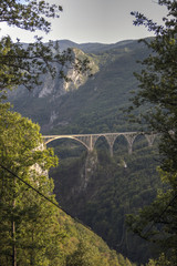 DURMITOR National Park, Montenegro - Djurdjevica Tara, concrete arched bridge (1937) spanning the Tara River Canyon