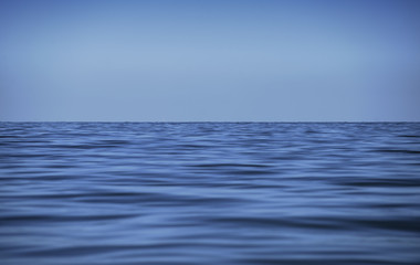 Blue sea and blue sky background