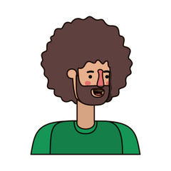 young man with beard and afro avatar character