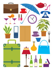 Close-up of household things