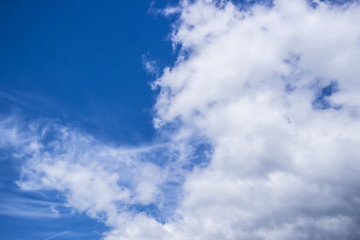 Blue sky with white cloud