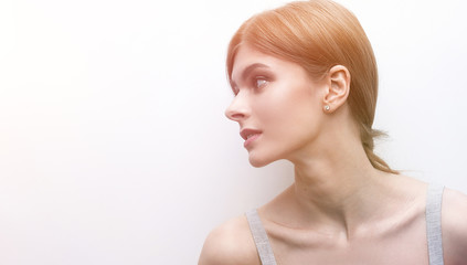 Fototapeta premium modern portrait of a beautiful young woman.
