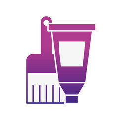 artistic design color tube and brush