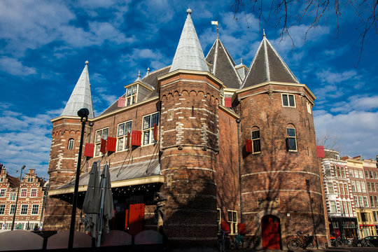 Beautiful 15th-century building located at Nieuwmarkt square in Amsterdam