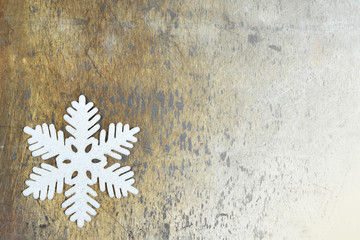 Christmas background with Christmas snowflake and copy space