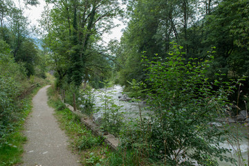 River in the valley of aran next to vielha