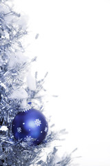 Snowflake Christmas Ornament Hanging on Tree