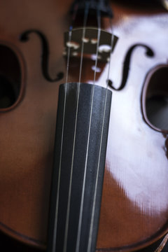 Close up shot of a violin