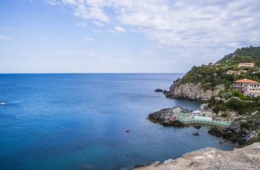 Fototapeta na wymiar Tyrrhenian sea view at Talamone, Tuscany - Italy