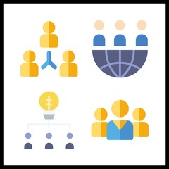 union vector icons set. teamwork in this set.