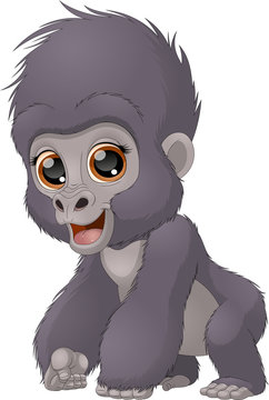 Baby Gorilla Cartoon Billeder – Gennemse 3,229 stockfotos, vektorer og  videoer | Adobe Stock