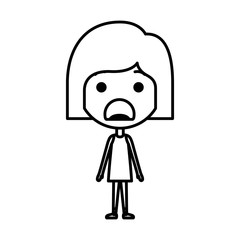 cartoon woman furious kawaii character
