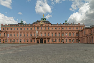 Fototapeta na wymiar Fragment of the royal palace in Rastatt, Germany.