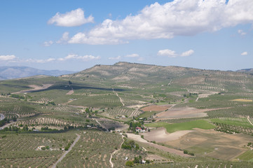 Blick von La Mota, Alcalá la Real, Jaén, Andalusien, Spanien