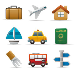 Transport icon set