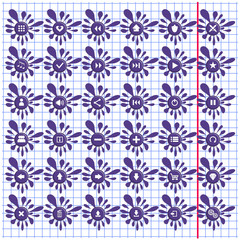 Set of icons in the form of drops. Vector illustration.