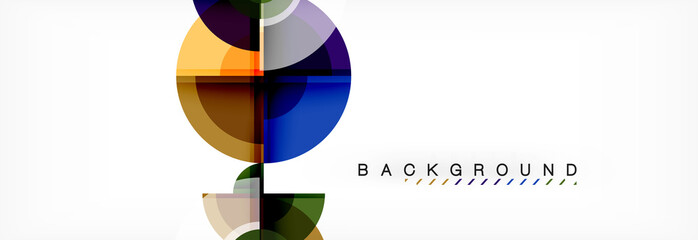 Vector fantastic circle modern geometric background template